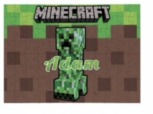 PUZZLE MINECRAFT GRA POSTACIE PREZENT A3 252 el z Nadrukiem + IMIĘ #46