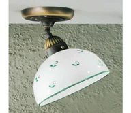 Lampy sufitowe - Kolarz 731.10.20 - Żyrandol natynkowy NONNA 1xE27/75W/230V śr. 20 cm zielony - miniaturka - grafika 1