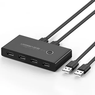 UGREEN Switch przełącznik KVM USB 2x4  USB 2.0 czarny) - Adaptery i przejściówki - miniaturka - grafika 1