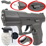 Zabawki militarne - Pistolet WALTHER P99 Replika Air Soft Gun FULL METAL + GRANAT 800szt. Kulek - miniaturka - grafika 1