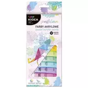 Przybory szkolne - Farby akrylowe pastelowe 12 kolorów KIDEA - DERFORM - miniaturka - grafika 1