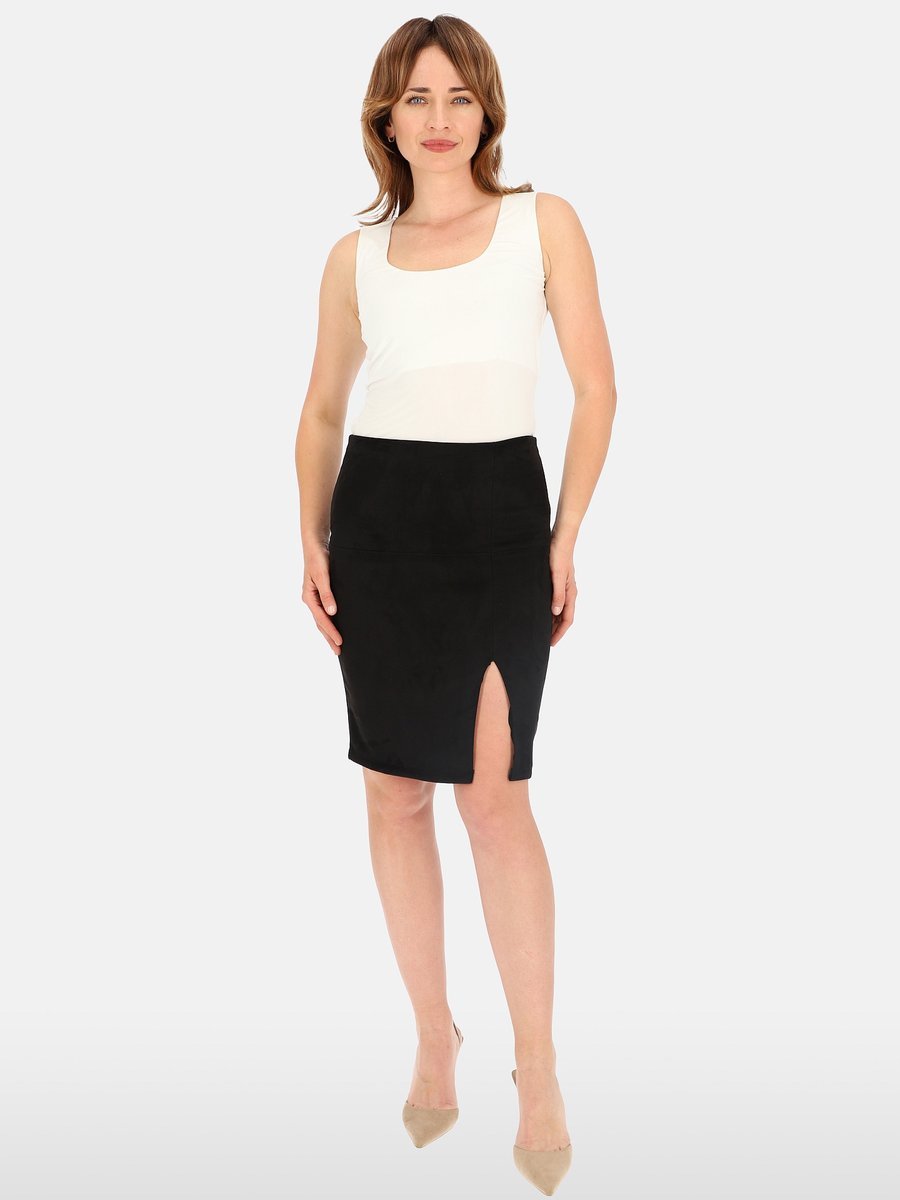 ZAMSZOWA SPÓDNICA DAMSKA DŁUGOŚCI PRZED KOLANO