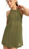 Sukienki - ROXY AŻUROWA SUKIENKA NA RAMIĄCZKACH ZIELONA NA LATO M X_A - miniaturka - grafika 1