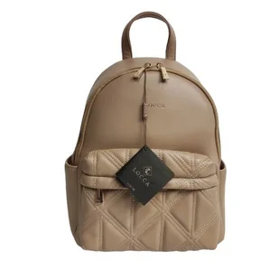 Plecak damski Locca beżowy pikowany Nowa kolekcja z kieszonkami - Torebki damskie - miniaturka - grafika 1