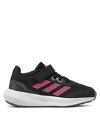 Buty dla dziewczynek - adidas Sneakersy Runfalcon 3.0 Sport Running Elastic Lace Top Strap Shoes HP5875 Czarny - miniaturka - grafika 1