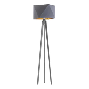 Lampa podłogowa na trójnogu skandynawska BOMBAJ GOLD - Lampy stojące - miniaturka - grafika 1