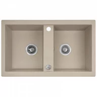 Zlewozmywaki - LAVEO SBB 420T BARBADOS Zlewozmywak granitowy 2 komory Wymiary: 480x780x185 mm Kolor: beż - miniaturka - grafika 1
