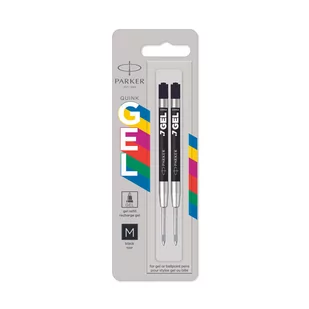 PARKER PARKER Jotter Originals Gel Pen Refills | Smooth Black Gel Ink Refills | Medium Tip (0.7mm) | 2 Count 2136231 - Przybory szkolne - miniaturka - grafika 1