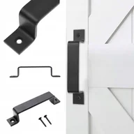 Meble modułowe i akcesoria - Uniwersalny uchwyt drzwiowy meblowy rączka mocowanie LOFT RETRO czarny - miniaturka - grafika 1