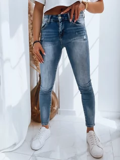 Spodnie damskie - Spodnie damskie jeansowe LAIL niebieskie Dstreet UY1442 - grafika 1