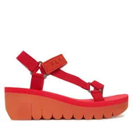 Sandały damskie - Sandały Fly London Yefafly P144726 Czerwony - miniaturka - grafika 1