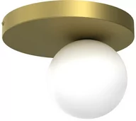 Lampy sufitowe - Nowoczesna lampa sufitowa BIBIONE GOLD, MLP8394, złota z białym kloszem, 1x25W G9 - miniaturka - grafika 1