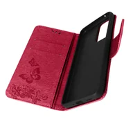 Etui i futerały do telefonów - Etui Folio Motyle i kwiatki do Galaxy A33 Wallet Video Holder czerwone - miniaturka - grafika 1
