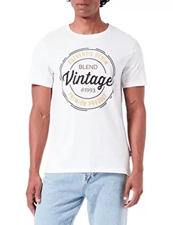 Koszulki męskie - Blend Męski T-shirt 20714811, 110602/śnieżnobiały, S - grafika 1