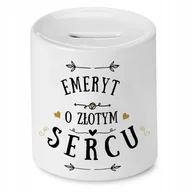 Skarbonki - Dla Emeryta Skarbonka na Urodziny na Prezent z Nadrukiem ze Zdjęciem + Opakowanie na prezent (wzór 02) - miniaturka - grafika 1