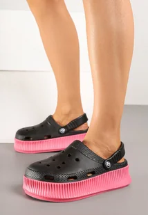 Czarne Klapki z Paskiem Podtrzymującym Piętę Nimiassa - Klapki i japonki damskie - miniaturka - grafika 1