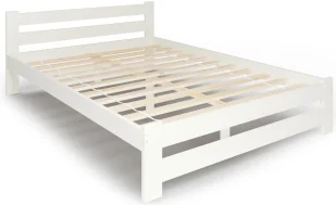 Białe łóżko drewniane w stylu skandynawskim 120x200 F4-D50 - Łóżka Białe łóżko drewniane w stylu skandynawskim 120x200 F4-D50 - Łóżka - miniaturka - grafika 1