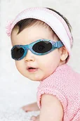 Akcesoria i dodatki do ubrań dla dzieci - Dooky Baby Banz Niebieski kwiat okulary przeciwsłoneczne dla dziewczynek (okulary dla dzieci 0-2 lat, testowane klinicznie, 100% ochrona UV-A i UV-B, nietłukące się soczewki), niebieski - miniaturka - grafika 1