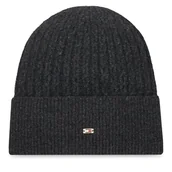 Czapki damskie - Czapka Tommy Hilfiger Th Cable Enamel Flag AW0AW17776 Czarny - miniaturka - grafika 1