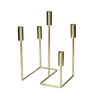 Dekoria pl pl Świecznik Goldie 32cm 23 x 21 x 32 cm 813-137 - Świeczniki - miniaturka - grafika 1