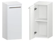 Szafki łazienkowe - Słupek Łazienkowy ATH 30 cm DD Lewy - Biały Mat - Uchwyty Chromowane - miniaturka - grafika 1