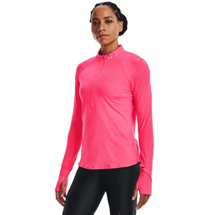Damska bluza do biegania Under Armour UA Qualifier Run 2.0 1/2 Zip - różowa - UNDER ARMOUR - Bluzy sportowe damskie - miniaturka - grafika 1