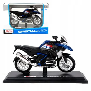 BMW R1200 GS 2017 model w skali 1:18 Maisto motocykl motor - Samochody i pojazdy dla dzieci - miniaturka - grafika 1