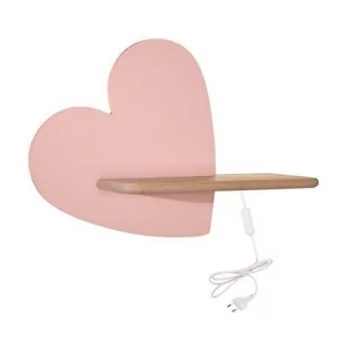 Candellux Kinkiet LED 5W lampka dziecka półka serce różowe Heart 21-84569 - Lampy ścienne - miniaturka - grafika 1