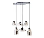 Lampy sufitowe - Redo 01-3212 - Żyrandol na lince LUKE 6xE27/42W/230V czarne - miniaturka - grafika 1