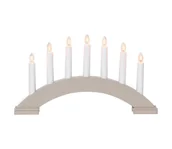 Oświetlenie świąteczne - Eglo 410448 - Świecznik bożonarodzeniowy BEA 7xE10/3W/230V szary - miniaturka - grafika 1