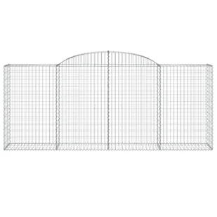 Kosze gabionowe, 8 szt, 300x50x120/140 cm, galwanizowane żelazo - Ogrodzenia - miniaturka - grafika 5