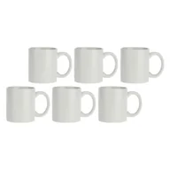 Kubki - Zestaw 6 kubków z uchwytem Corte - Biały, 350 ml - miniaturka - grafika 1