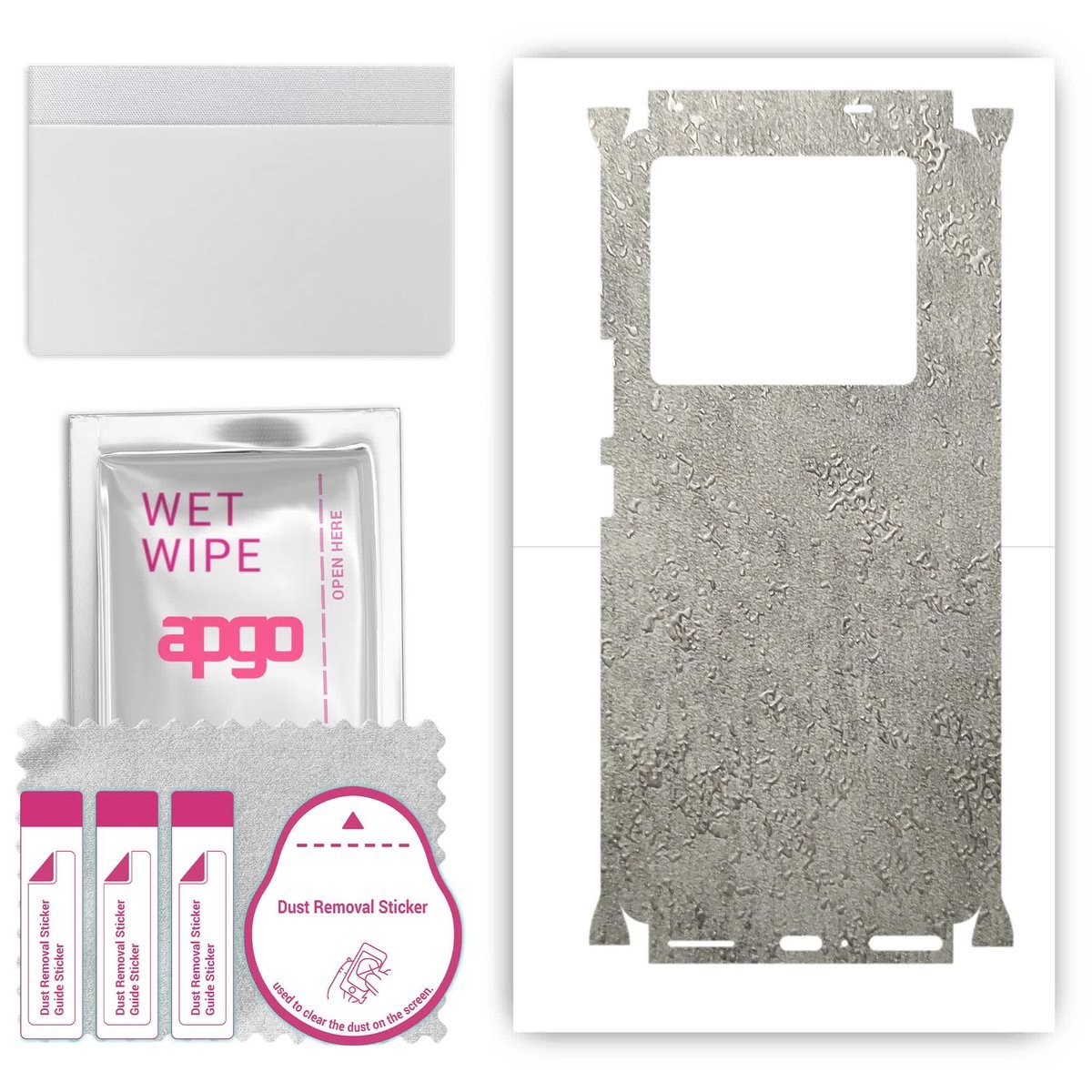 Folia naklejka skórka strukturalna na TYŁ+BOKI do Infinix Note 40 - Beton - apgo SKINS