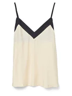 Koszulki i topy damskie - Vero Moda Top Denise 10329790 Beżowy Regular Fit - miniaturka - grafika 1