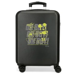 Joumma Disney Mickey Oh Boy Walizka kabinowa czarna 38 x 55 x 20 cm sztywne tworzywo ABS boczne zapięcie szyfrowe 35L 2 kg 4 koła podwójny bagaż ręczny, Czarny (Black), walizka kabinowa - Walizki - miniaturka - grafika 1