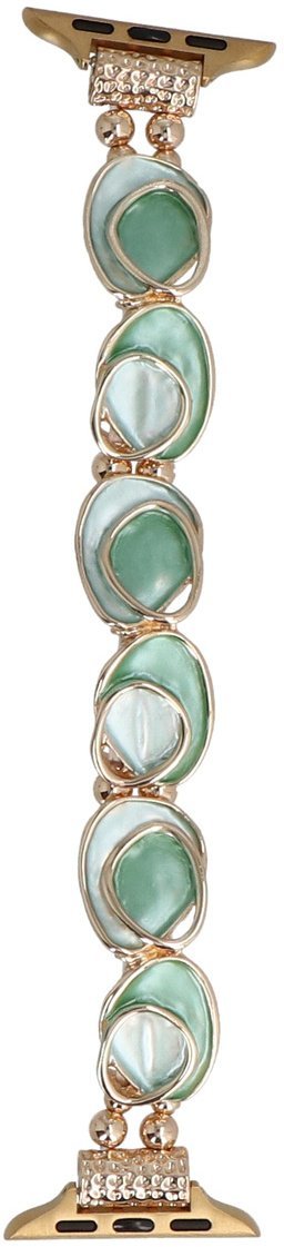 GlacierX bransoleta do smartwatcha Gleam Orbit Stretch Bracelet Aventurine Gold do Apple Watch 38/40/41mm Złoto-Zielona