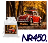 Puzzle - PUZZLE 96 EL. UKŁADANKA MOTORYZACJA GARBUS AUTA + WORECZEK Z NADRUKIEM - miniaturka - grafika 1