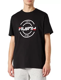 FILA Męski T-shirt SIMI Graphic z t-shirtem, czarny, S, czarny, S - Koszulki męskie - miniaturka - grafika 1