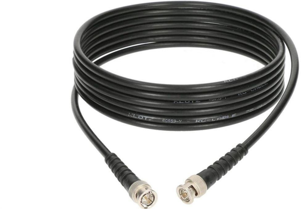 KLOTZ Kabel koncentryczny CCTV RG59 Patchcord BNC 75ohm wtyk / wtyk 0,5m C-59U1T0.5
