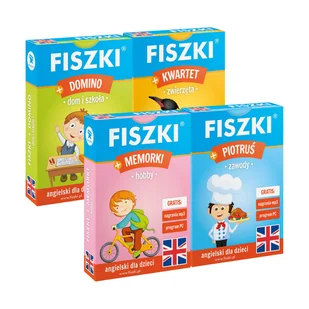 Zestaw Fiszek obrazkowych + gry językowe dla dzieci – język angielski - Książki edukacyjne - miniaturka - grafika 1