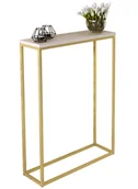Konsole i sekretarzyki - Minimalistyczna konsola złoty + dąb sonoma G7-R65 - miniaturka - grafika 1