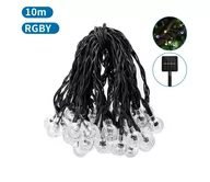 Lampy ogrodowe - Aigostar - LED Solarny łańcuch ozdobny 50xLED/8 funkcji 12m IP65 wielobarwny - miniaturka - grafika 1