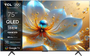 Telewizor TCL 4K QLED TV 75T8C 75 Smart TV Google TV Black - Telewizory - miniaturka - grafika 1