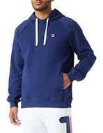 Bluzy męskie - FILA Męska bluza z kapturem BISCEGLIE Medieval Blue, S, Medieval Blue, S - miniaturka - grafika 1