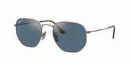 Okulary przeciwsłoneczne - Okulary Ray-Ban Hexagonal Titanium Demigloss Gunmetal Polarized Blue Mirror Gold RB8148 9208T0 - 54 - miniaturka - grafika 1