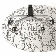 Podnóżki, podpórki, podkładki - Podkładka pod fotel Koty w stylu Doodle fi100 cm - miniaturka - grafika 1