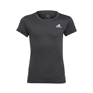 Koszulki dla dziewczynek - Adidas Koszulka dziewczęca G A.r. 3S Czarny/Czarny/Biały 9 Years GM8404 - grafika 1