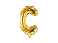 Balony i akcesoria - Party Deco Balon foliowy litera "C" złota - 35 cm FB2M-C-019 - miniaturka - grafika 1