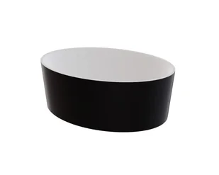 Umywalka nablatowa Besco Uniqa 32x46 cm owalna czarny mat UMMC-U-NBB - Umywalki - miniaturka - grafika 1