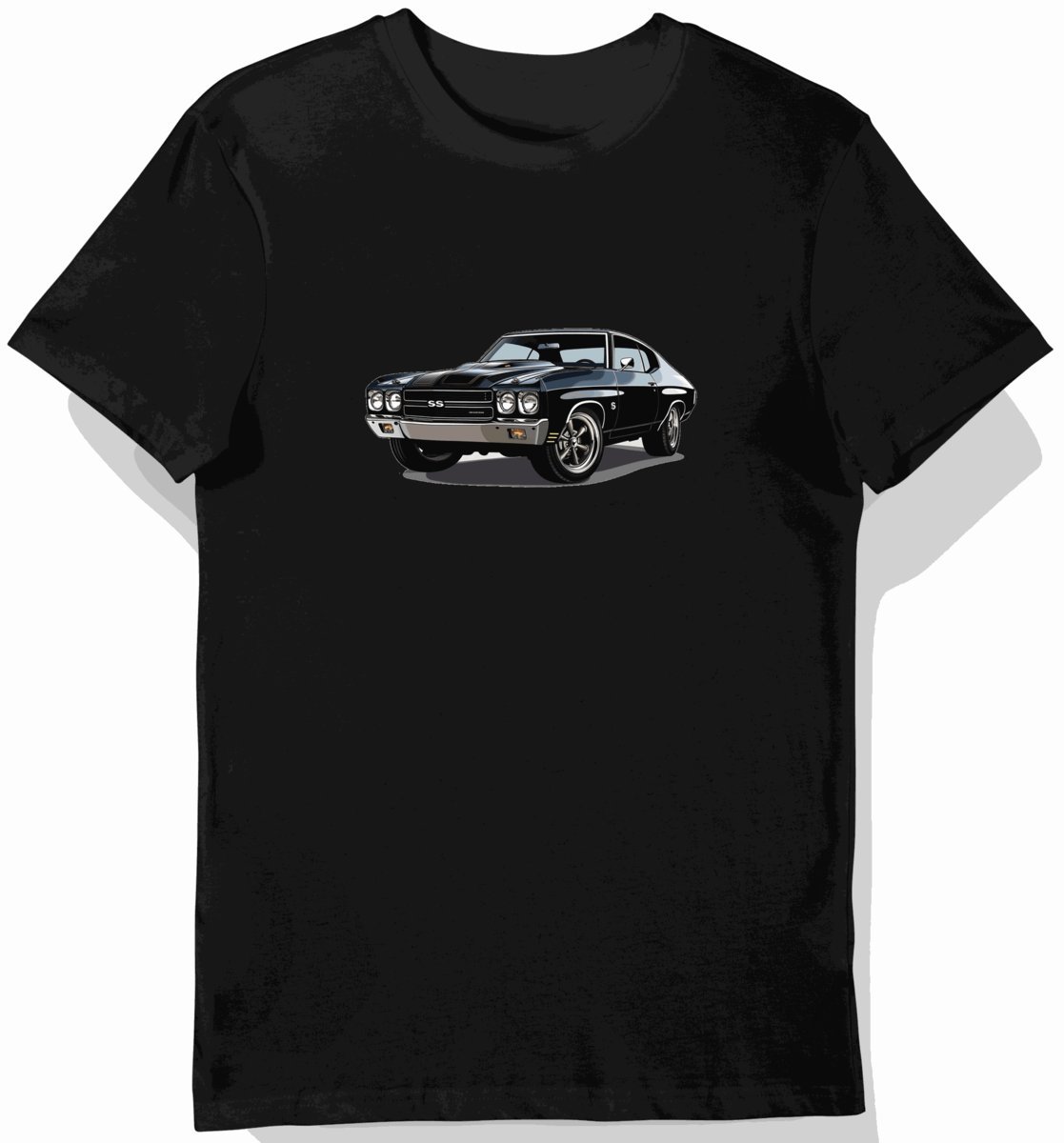 Motoryzacyjna Nuta - Koszulka męska czarna z Klasycznym Auta Chevelle XL